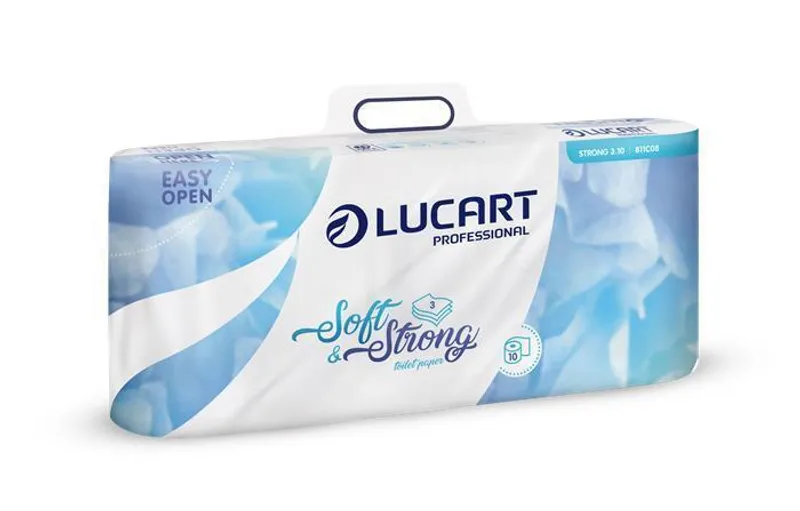 Hauptproduktbild Toaletní papír "Soft and Strong", bílá, třívrstvý, malé role, 10 rolí, LUCART