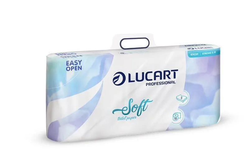 Hauptproduktbild Toaletní papír "Soft", bílá, dvouvrstvý, malé role, 10 rolí, LUCART