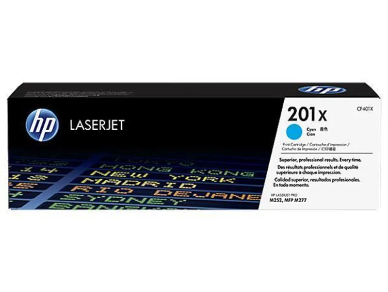 Hauptproduktbild Toner HP 201X, do tiskárny Color LaserJet Pro M252, M277, azurová, 2,3k , HP
