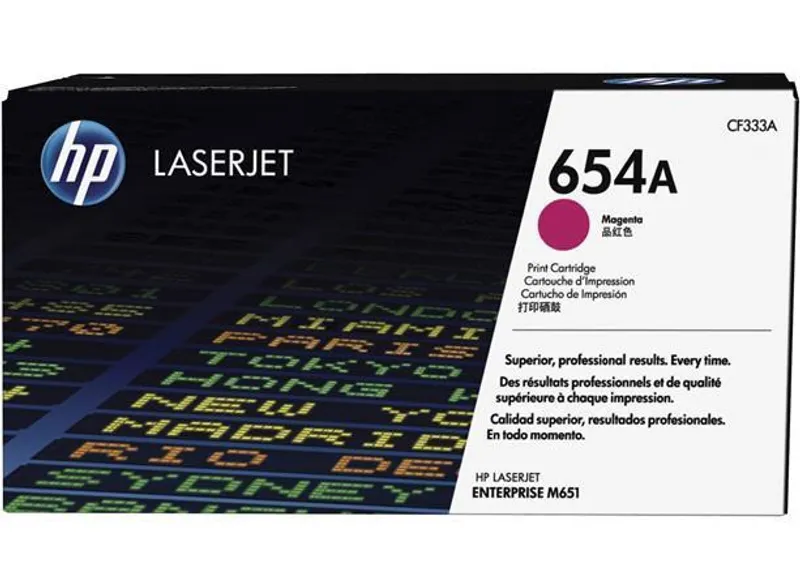 Hauptproduktbild Toner HP 654A, do tiskárny Color LaserJet Enterprise M651, purpurová, 20k , HP