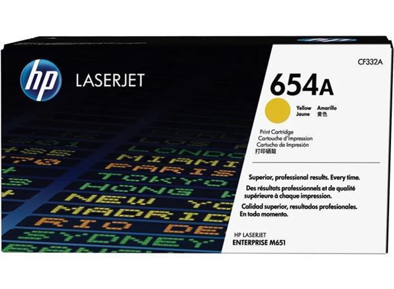 Hauptproduktbild Toner HP 654A, do tiskárny Color LaserJet Enterprise M651, žlutá, 20k , HP