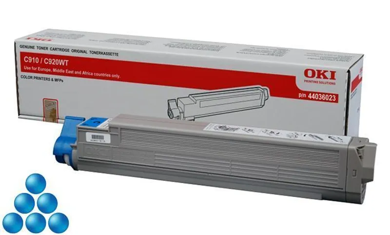 Hauptproduktbild Toner pro "C910" tiskárnu, OKI Cyan, 15 tis.stran