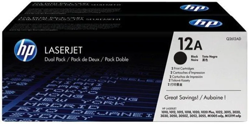 Hauptproduktbild Toner pro "LaserJet 1010, 1015, 1018" tiskárny, HP "Q2612A" Černá, 2*2 tis.stran