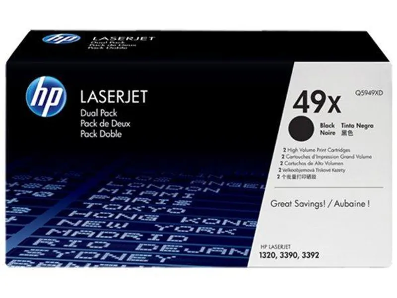 Hauptproduktbild Toner pro "LaserJet 1320, 3390, 3392" tiskárny, HP "Q5949XD" Černá, 2*6 tis.stran