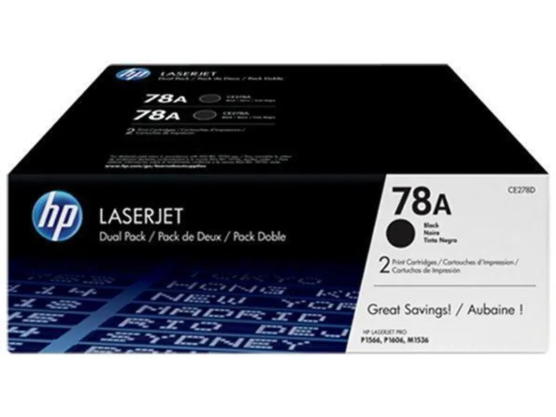 Hauptproduktbild Toner pro "LaserJet P1566, P1606" tiskárny, HP "CE278AD" Černá, 2*2,1 tis.stran