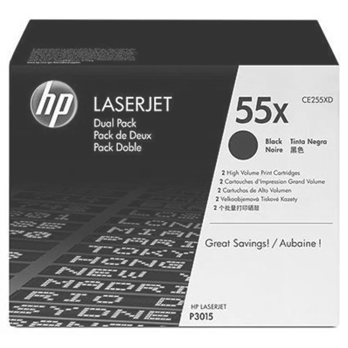 Hauptproduktbild Toner pro "LaserJet P3015" tiskárnu, HP "CE255XD" Černá, 2*12,5 tis.stran