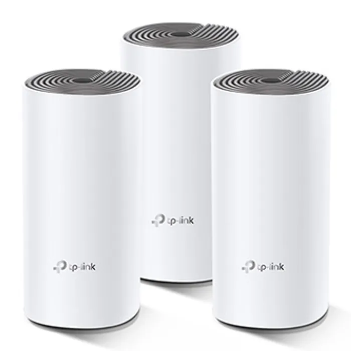 Hauptproduktbild TP-LINK Wifi Mesh kit Deco E4(3-pack) 2.4GHz a 5GHz, přístupový bod, IPv6, 1200Mbps, inte