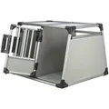 Weiteres Produktbild Doppelter Transportkäfig, Aluminiumrahmen, feste Paneele 95x69x88 cm