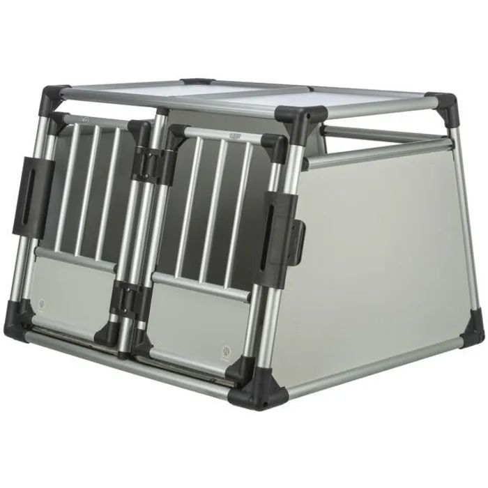 Hauptproduktbild Transportní klec dvojitá, hliníkový rám, pevné panely 95x69x88 cm