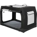 Transportbox aus Nylon Vario M-L 91x58x61 cm schwarz-grau