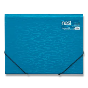 Drei-Klappen-Boards mit Gummi-FolderMate-Nest blau