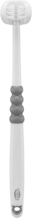 Hauptproduktbild Tříhlavý zubní kartáček pro psy/kočky, 18 cm, bílá/šedá