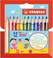 Weiteres Produktbild Dreieckige Buntstifte STABILO Trio strong kurz - 12er Set