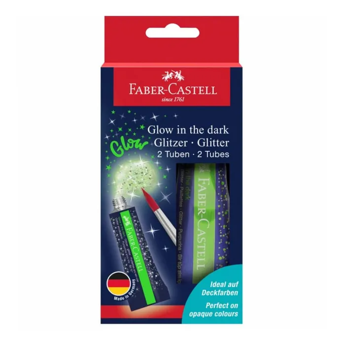 Hauptproduktbild Třpytky Faber-Castell Glow in the dark 12 ml, 2 ks