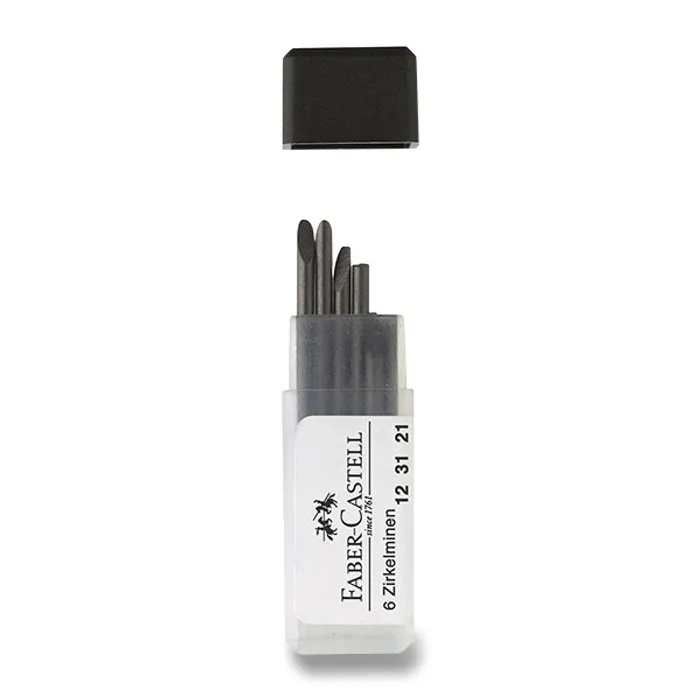 Hauptproduktbild Náhradní tuhy do kružítka, 6ks  Faber Castell 123121