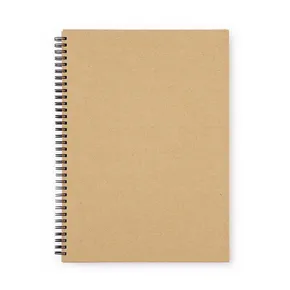 Doppeldrahtblock A4 Laminat KRAFT natur