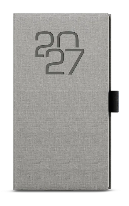 Hauptproduktbild Týdenní diář - Jakub - Fabric - kapesní - šedá