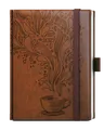Wöchentlicher Terminkalender - Prokop - Vivella extra - B6 - braun - Kaffee