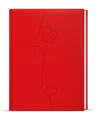 Wochentagebuch - Prokop - Vivella mit Prägung - B6 - rot - Herz