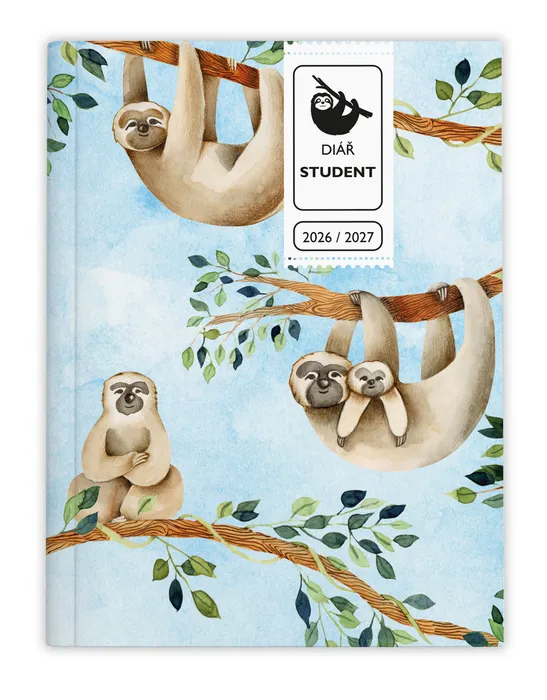 Hauptproduktbild Týdenní diář - Student - V8 - lamino - kapesní - Lenochod
