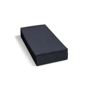 Serviette (PAP FSC Mix) 1/8 Falz HF 2-lagig schwarz 33 x 33 cm [250 Stück]