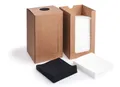 Serviette PREMIUM schwarz 20 x 20 cm im Spenderkarton [100 St.]