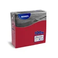 Weiteres Produktbild Serviette (PAP FSC Mix) 1-lagig rot 33 x 33 cm [100 St.]