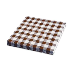 Serviette 1-lagig Karo braun 33 x 33 cm [100 St.]