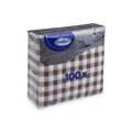 Weiteres Produktbild Serviette 1-lagig Karo braun 33 x 33 cm [100 St.]
