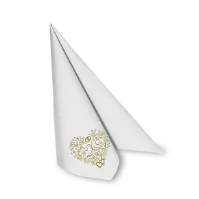 Serviette PREMIUM Hochzeit 40 x 40 cm [50 St.]