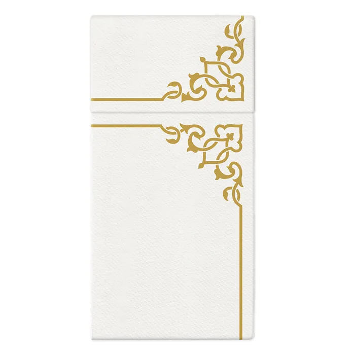 Hauptproduktbild Ubrousky na příbory PAW AIRLAID 40x40 cm Elegant Frame Gold, [25 ks]