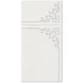 PAW AIRLAID Bestecktaschen 40x40 cm Elegant Frame Silber, 25 Stück/Pack