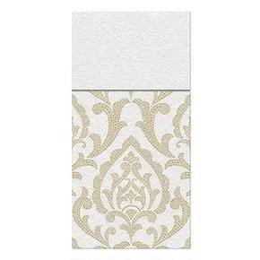 Besteckservietten PAW AIRLAID 40x40 cm Portugesse Fliesen gold [25 Stück]