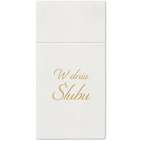 Bestecktasche PAW AIRLAID 40x40 cm Hochzeitstag [25 Stück]