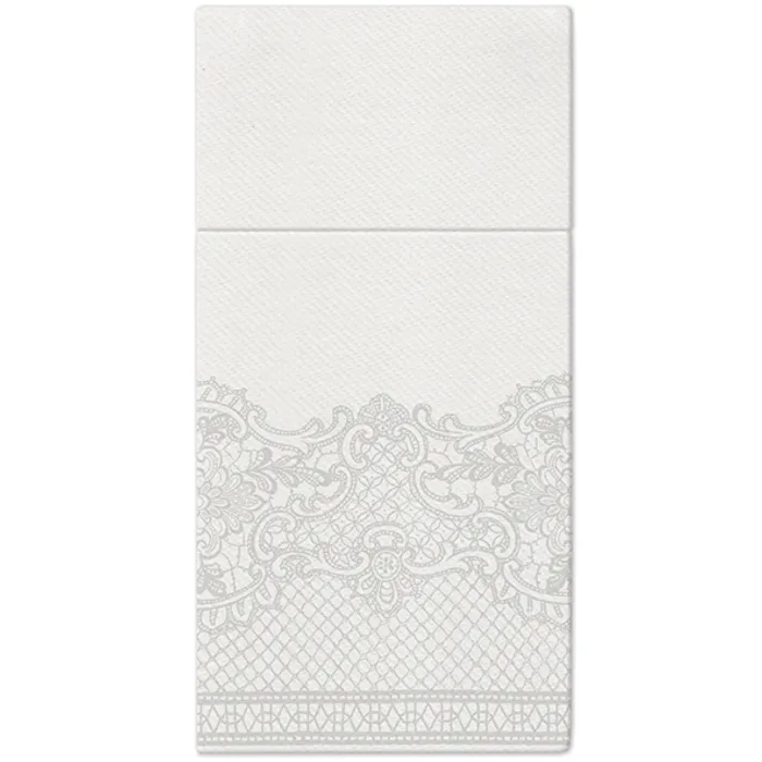 Hauptproduktbild Ubrousky na příbory PAW AIRLAID 40x40cm Royal Lace Silver [25 ks]