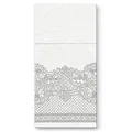 Weiteres Produktbild Besteckservietten PAW AIRLAID 40x40cm Royal Lace Silver [25 Stück]