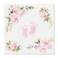 Servietten PAW AIRLAID 40x40 cm Baby Feet hellrosa [50 Stück]