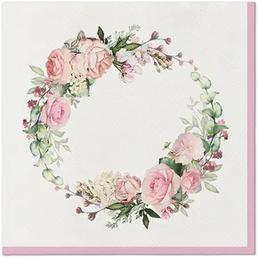 Servietten PAW AIRLAID 40x40 cm ZARTE ROSEN [50 Stück]