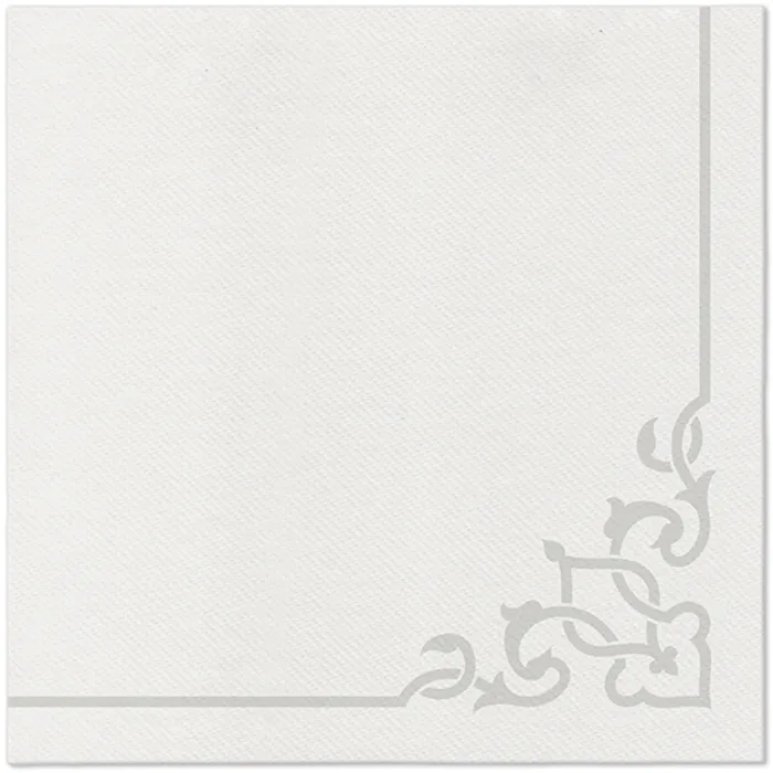 Hauptproduktbild Ubrousky PAW AIRLAID 40x40 cm Elegant Frame Silver [50 ks]