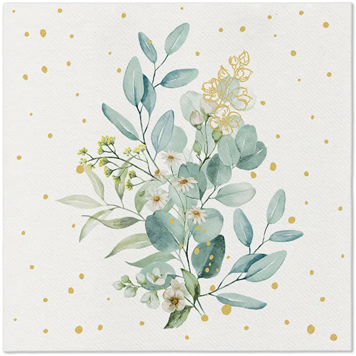 Hauptproduktbild Ubrousky PAW AIRLAID 40x40 cm Eucalyptus Bouquet [50 ks]