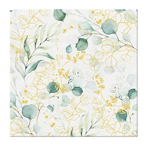 Servietten PAW AIRLAID 40x40 cm Goldener Eukalyptus [50 Stück]