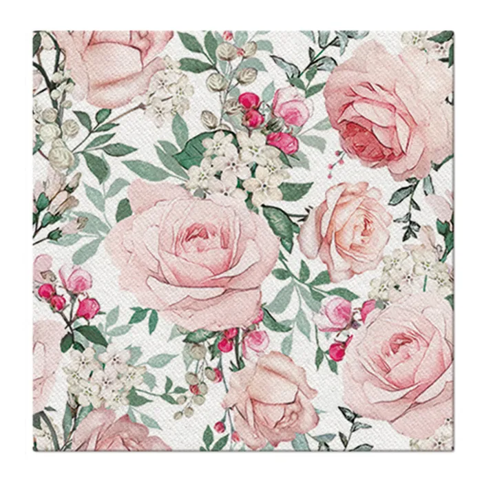 Hauptproduktbild Ubrousky PAW AIRLAID 40x40 cm Gorgeous Roses [50 ks]