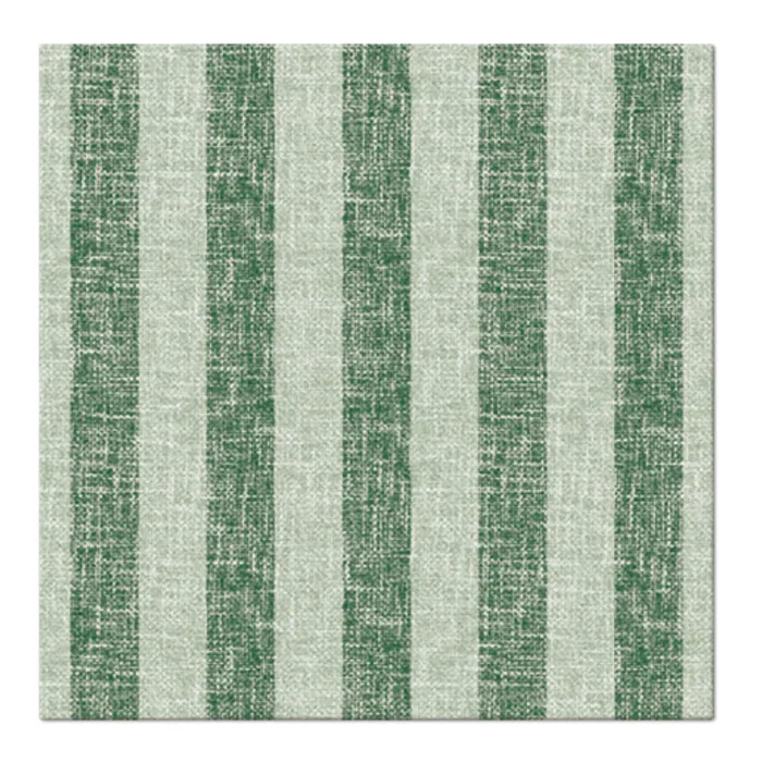 Hauptproduktbild Ubrousky PAW AIRLAID 40x40 cm Linen Stripes green [50 ks]