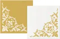 Weiteres Produktbild Servietten PAW AIRLAID 40x40 cm Reverse Motiv gold-weiß [50 Stück]