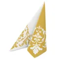 Servietten PAW AIRLAID 40x40 cm Reverse Motiv gold-weiß [50 Stück]
