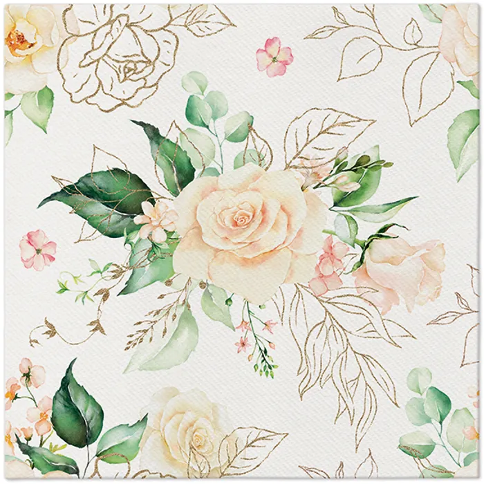 Hauptproduktbild Ubrousky PAW AIRLAID 40x40 cm Romantic Event [50 ks]