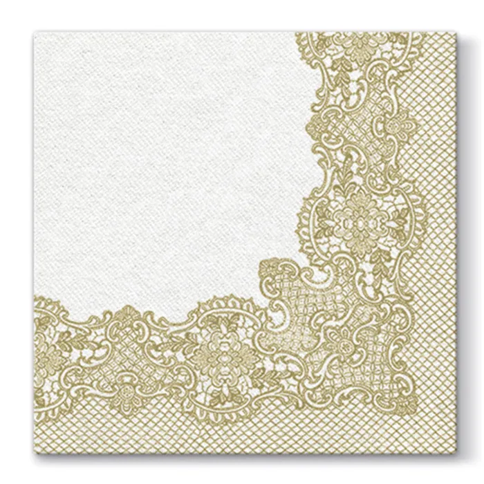 Hauptproduktbild Ubrousky PAW AIRLAID L 40x40cm Royal Lace Gold [50 ks]
