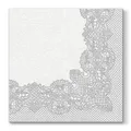 Servietten PAW AIRLAID L 40 × 40 cm Royal Lace Silver [50 Stück]