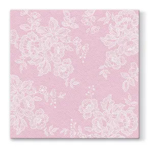 Servietten PAW AIRLAID L 40x40cm Soft Lace Rosa [50 Stk]