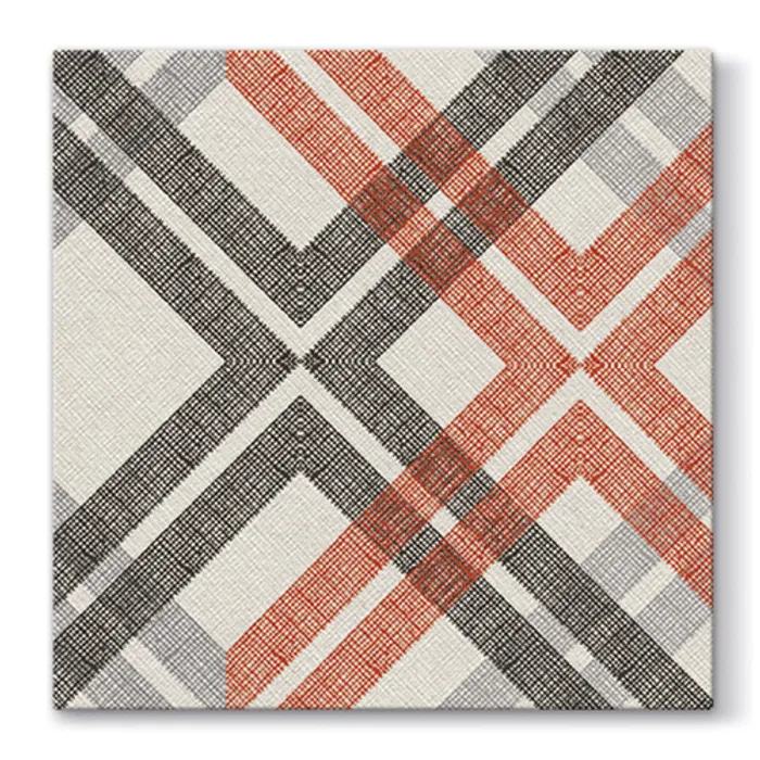 Hauptproduktbild Ubrousky PAW AIRLAID L 40x40cm Stylish Check Orange